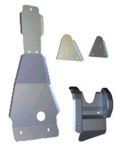 Ricochet Off-Road ATV Kawasaki Lakota 300 4-Piece Complete Aluminum Skid Plate Set Eskape.ca