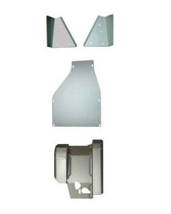 Ricochet Off-Road ATV Polaris Scrambler 4-Piece Complete Aluminum Skid Plate Set Eskape.ca