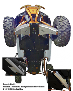 Ricochet Off-Road UTV 10-Piece Complete Aluminum Or UHMW Skid Plate Set, Polaris Rzr Xp 1000 High-Lifter Eskape.ca