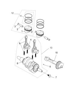 Segway UT10 Crew U5 Crankshaft Connection Rod & Piston Assembly