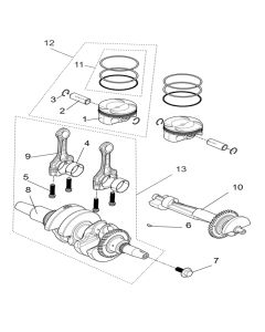 Segway SSV Crankshaft connection rod&piston assembly