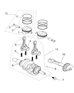 Segway Fugleman UT10 Crankshaft Connection Rod & Piston Assembly