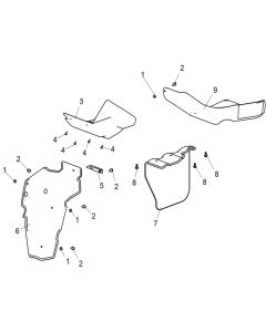 Segway SSV Rear Upper Rubber And Plastic Parts