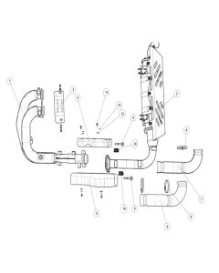 Segway Fugleman UT10 Exhaust System Assembly