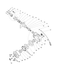 Segway AT6 JN Rear Axle(No Differential, No Abs)
